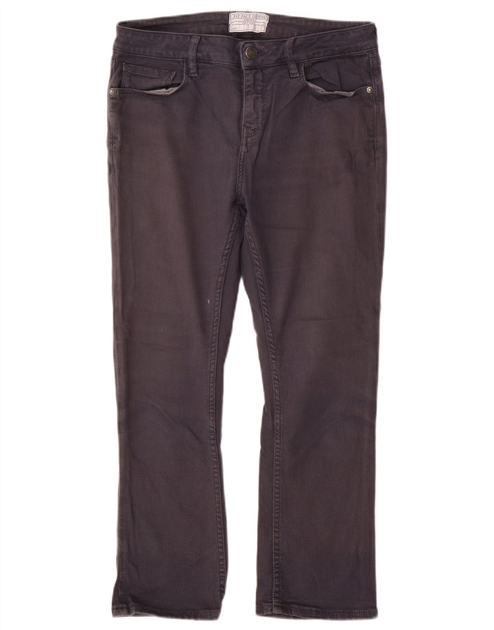 Damskie jeansy przycięte Fat Face UK 10 Small W28 L23 Szara bawełna