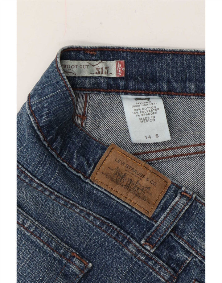 Damskie dżinsy Levi's 515 Bootcut US 14 XL W36 L30 Niebieska bawełna