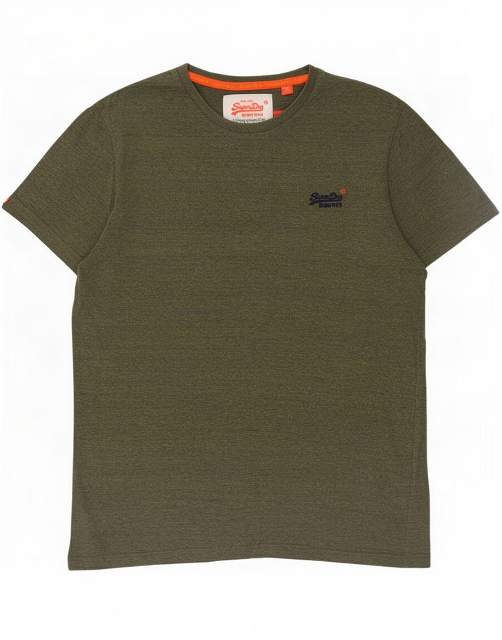 T-shirt męski Superdry, duży, bawełniany khaki z plamkami