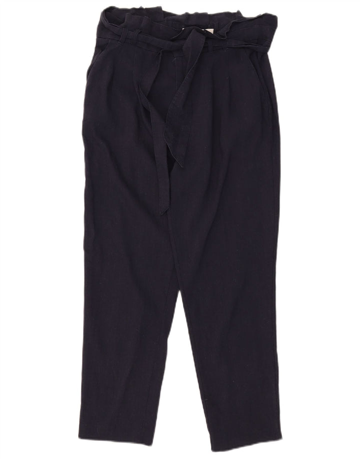 Spodnie damskie Zara Pegged Chino Small W26 L25 Granatowe