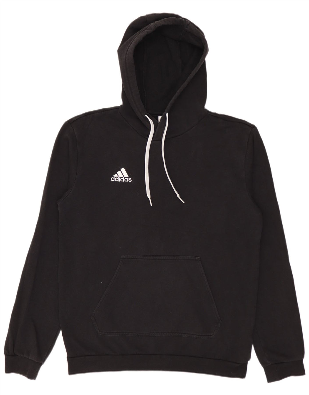 Męski sweter z kapturem ADIDAS, mały, czarny, bawełniany