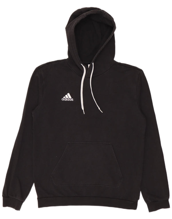 Męski sweter z kapturem ADIDAS, mały, czarny, bawełniany