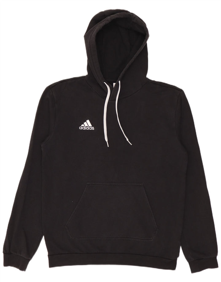 Męski sweter z kapturem ADIDAS, mały, czarny, bawełniany