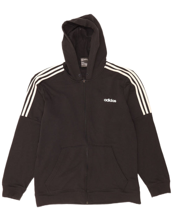 Adidas Męski sweter z kapturem i zamkiem błyskawicznym XL Czarny poliester