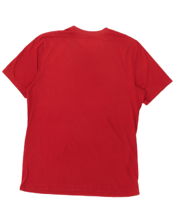 Męski T-shirt z grafiką Jordan o standardowym kroju, duży, czerwony, bawełniany