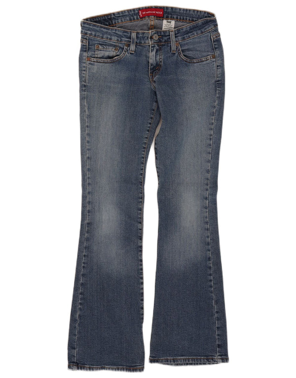 Damskie jeansy Levi's 524 Super Low Bootcut, średnie W30 L30, niebieska bawełna