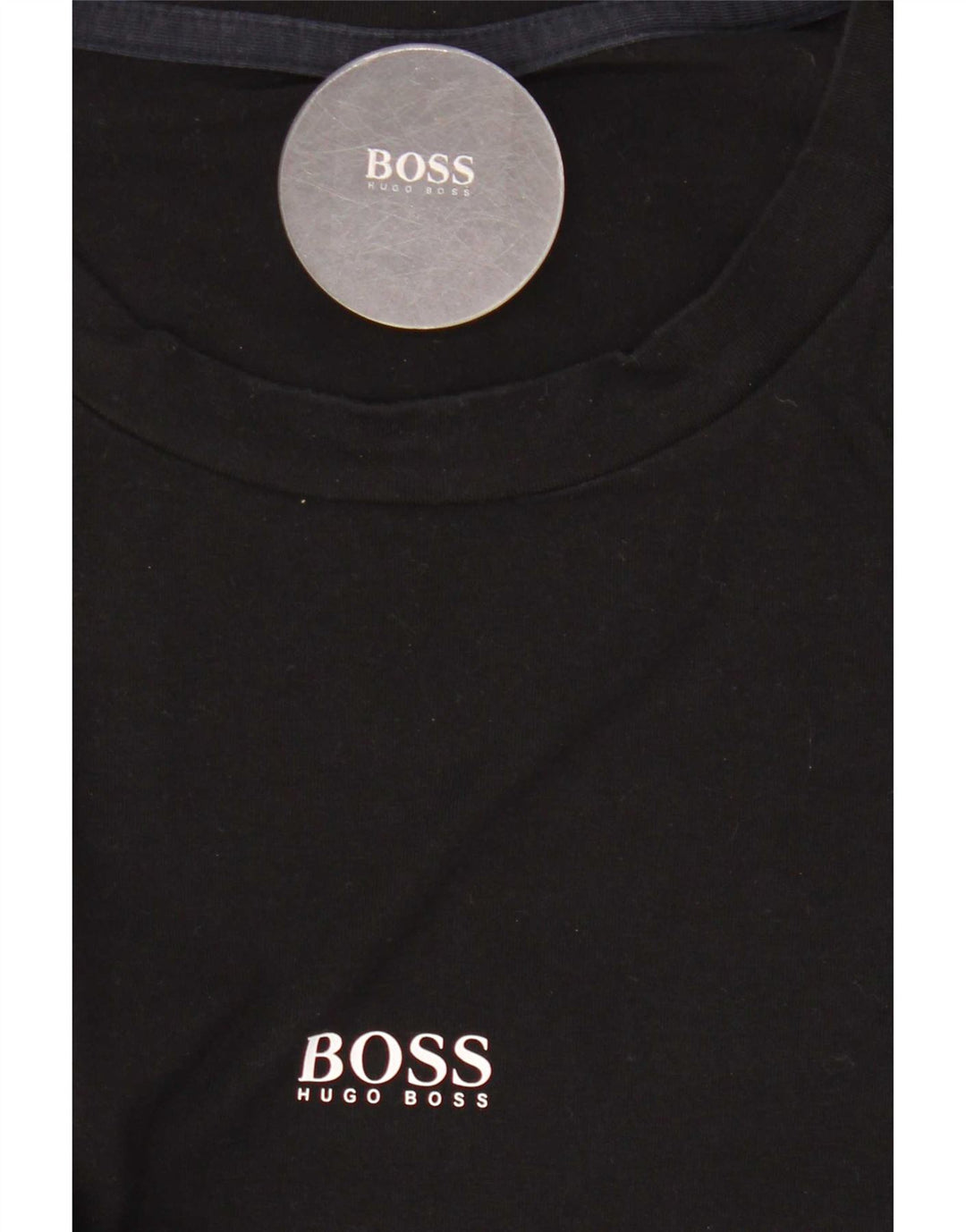 Męski top z długim rękawem Hugo Boss, średni czarny, bawełniany