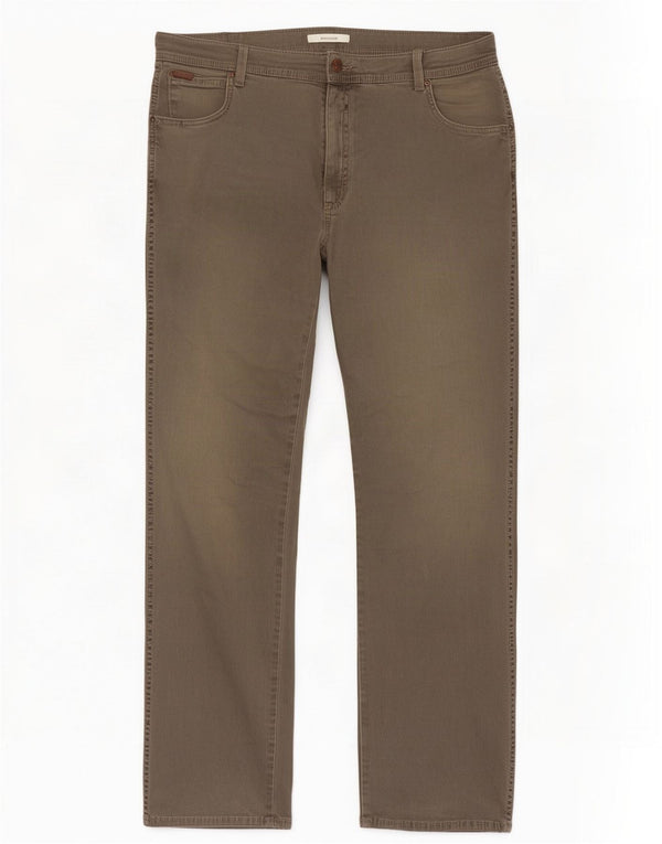 Męskie spodnie codzienne Wrangler Texas Stretch Straight W40 L32 Szara bawełna