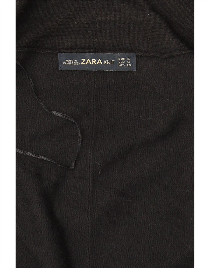 Sweter damski Zara z otwartym kardiganem UK 10, mały, czarny