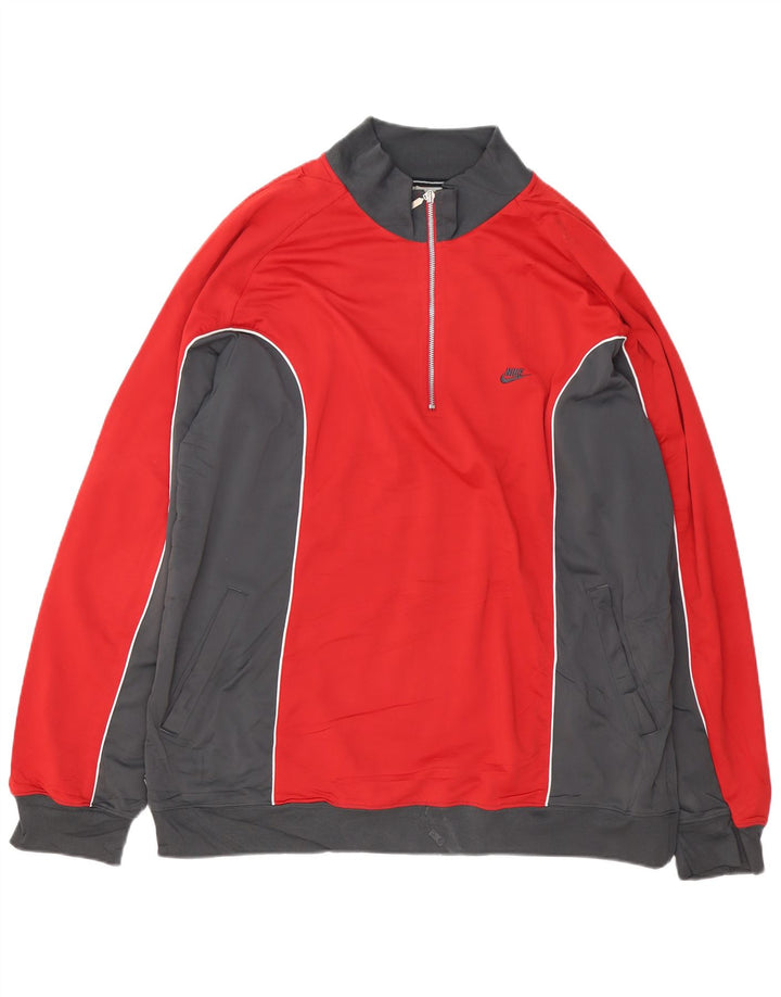 Męski sweter ADIDAS z zamkiem błyskawicznym, 2XL, poliester w kolorze czerwonym