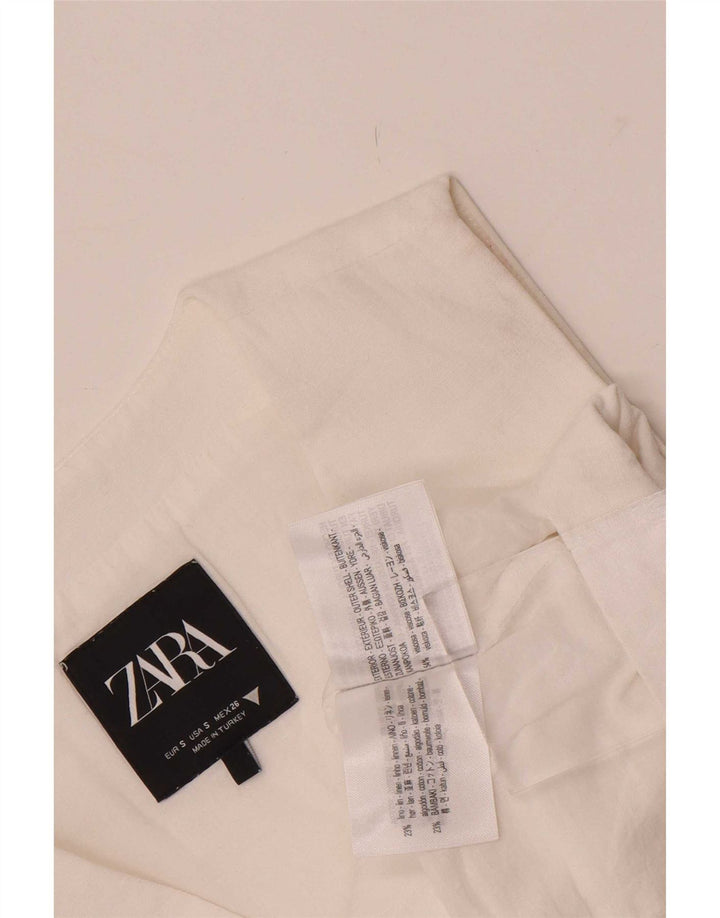 Kamizelka damska Zara UK 10 Small Biała Wiskoza