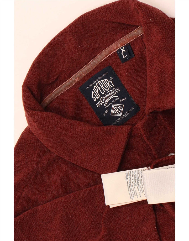 Męska koszulka polo Superdry XL, bordowa, bawełniana