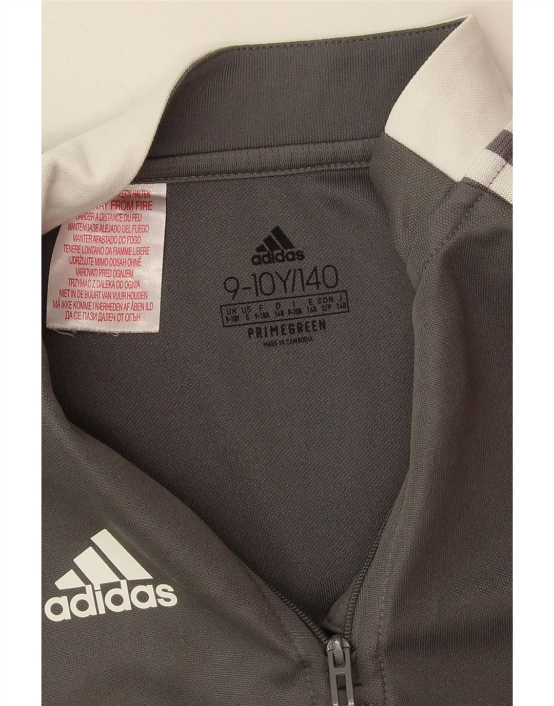 ADIDAS Boys Aeroready Zip Neck Pullover Tracksuit Top 9-10 Years Grey Vintage Adidas and Second-Hand Adidas from Messina Hembry 