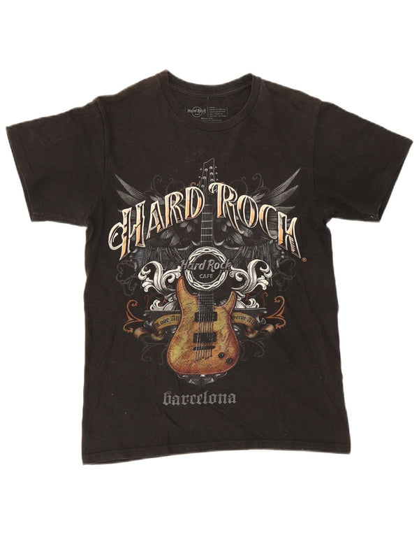 Męski T-shirt z grafiką Hard Rock Cafe Barcelona, mały, czarny, bawełniany