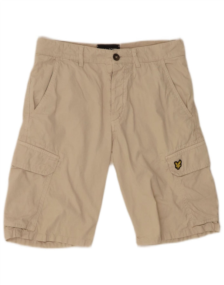 LYLE & SCOTT Mens Cargo Shorts W30 Medium  Beige Cotton