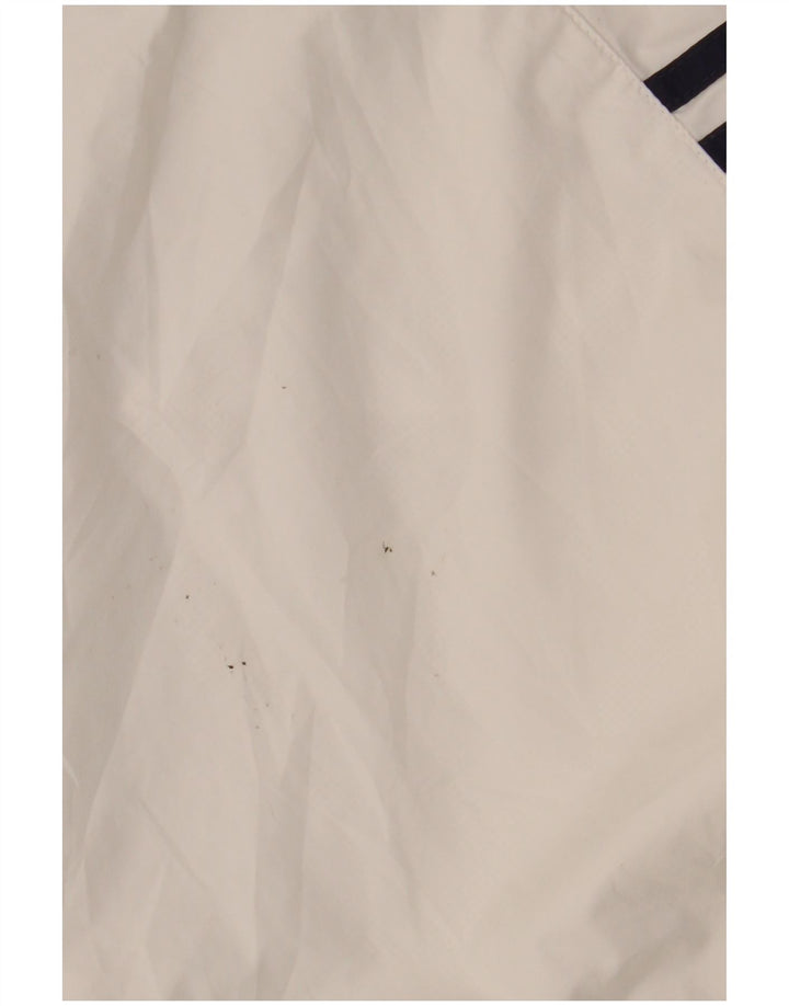 Adidas Męska bluza dresowa, mała, biała, poliestrowa