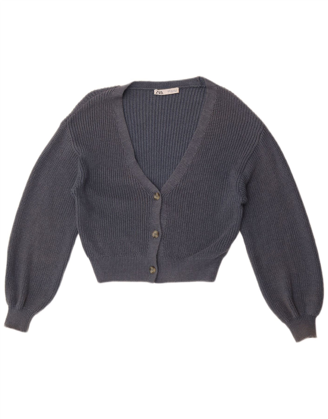 Sweter damski Zara Crop Cardigan UK 14, średni granat