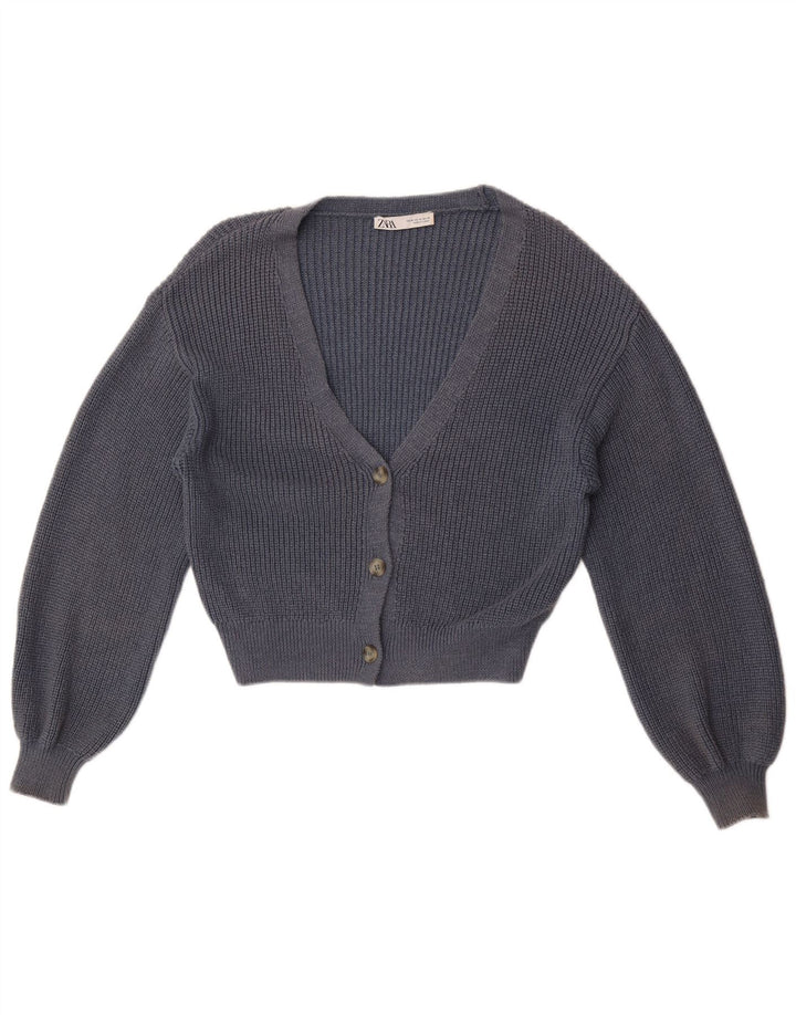 Sweter damski Zara Crop Cardigan UK 14, średni granat