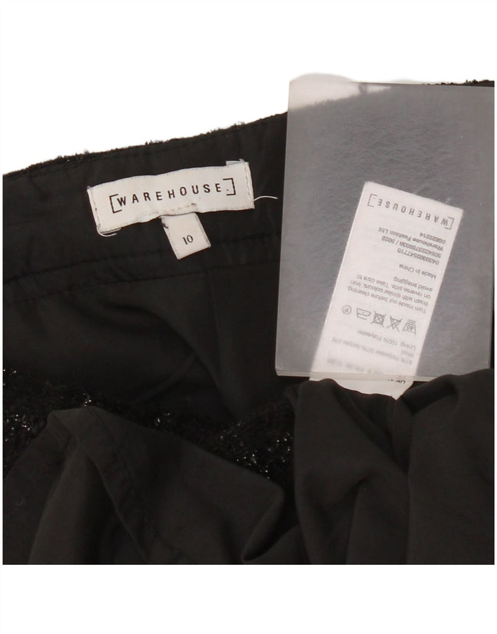 Damska spódniczka mini Warehouse UK 10 Small W28, poliester w czarną kratkę