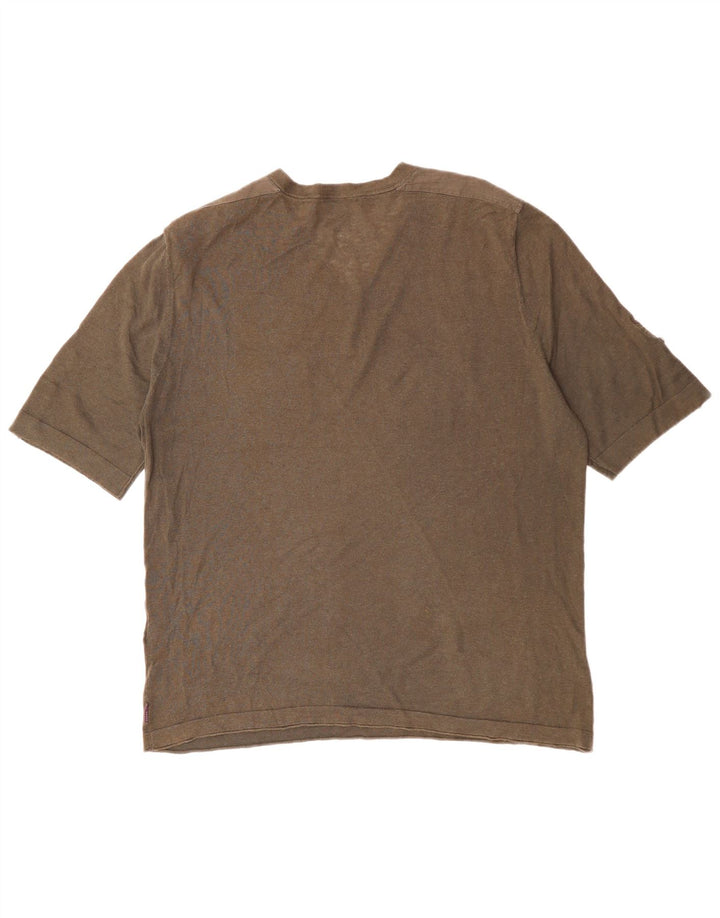 T-shirt męski TED BAKER, rozmiar 6 2XL, bawełna khaki