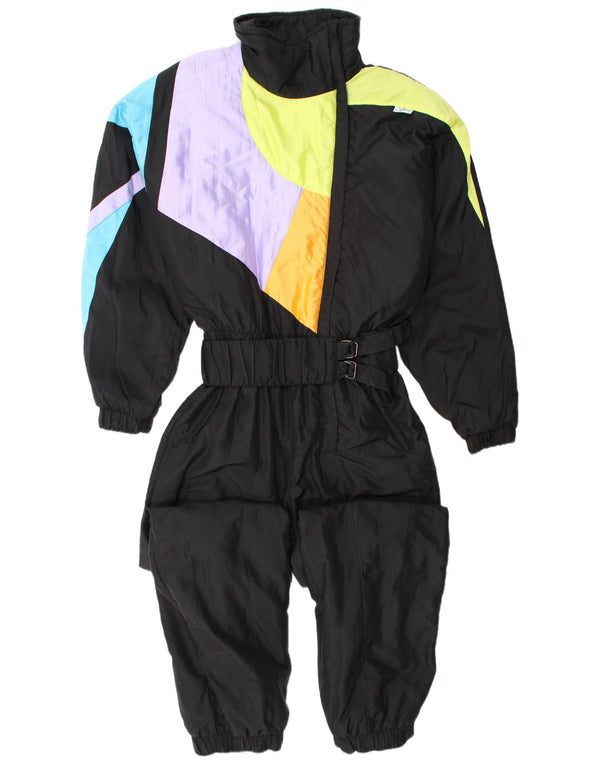 Damski kombinezon narciarski VINTAGE IT 48 XL Czarny poliamid z blokami kolorów