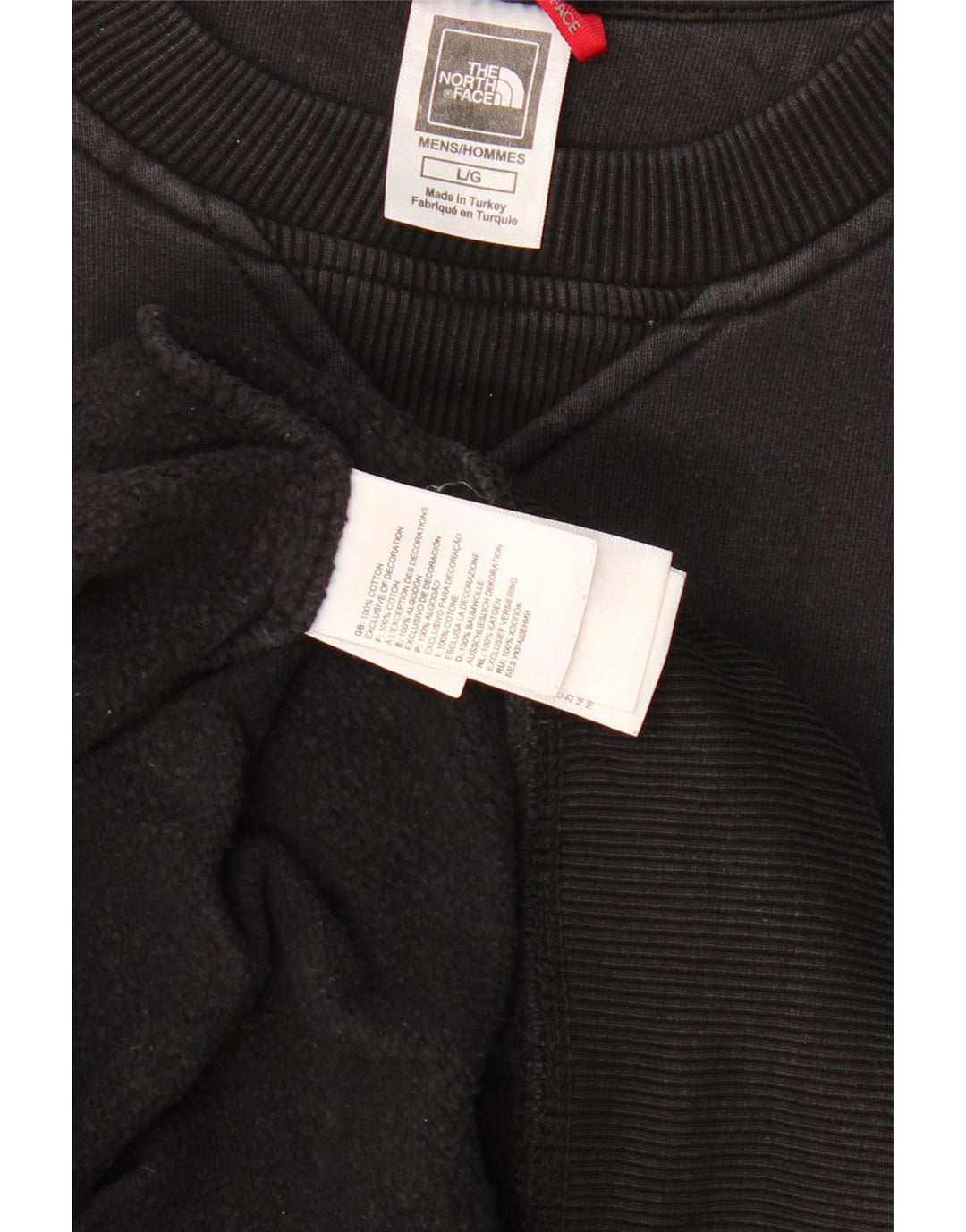 Męska bluza z grafiką THE NORTH FACE, duża, czarna, bawełniana