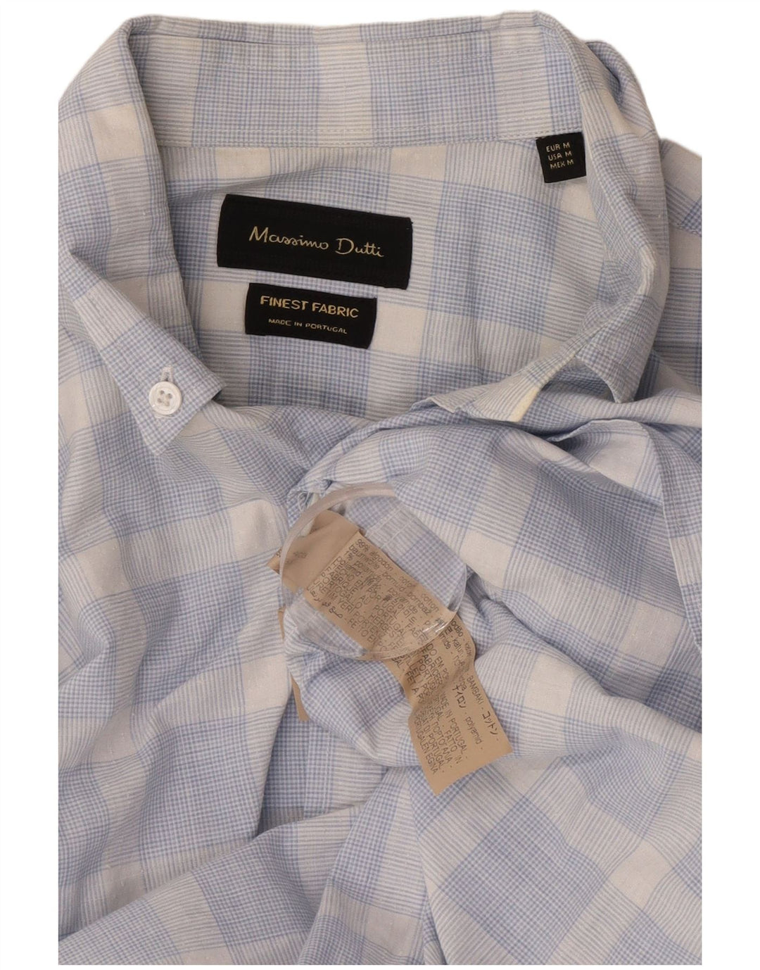 Koszula męska Massimo Dutti, bawełniana w średnią niebieską kratkę