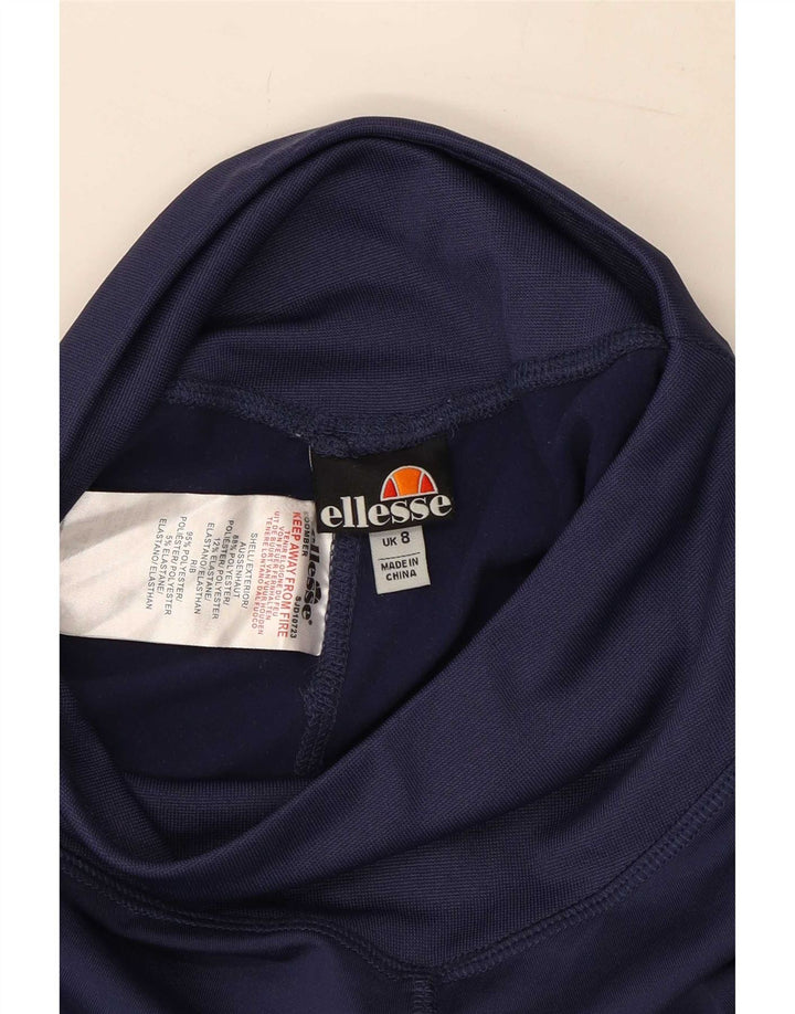 Damskie legginsy graficzne Ellesse UK 8, małe, granatowe, poliestrowe