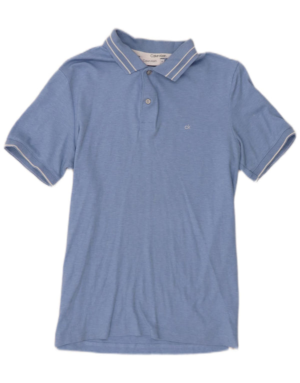 Męska koszulka polo Calvin Klein Slim Fit XS w niebieskie paski, bawełniana