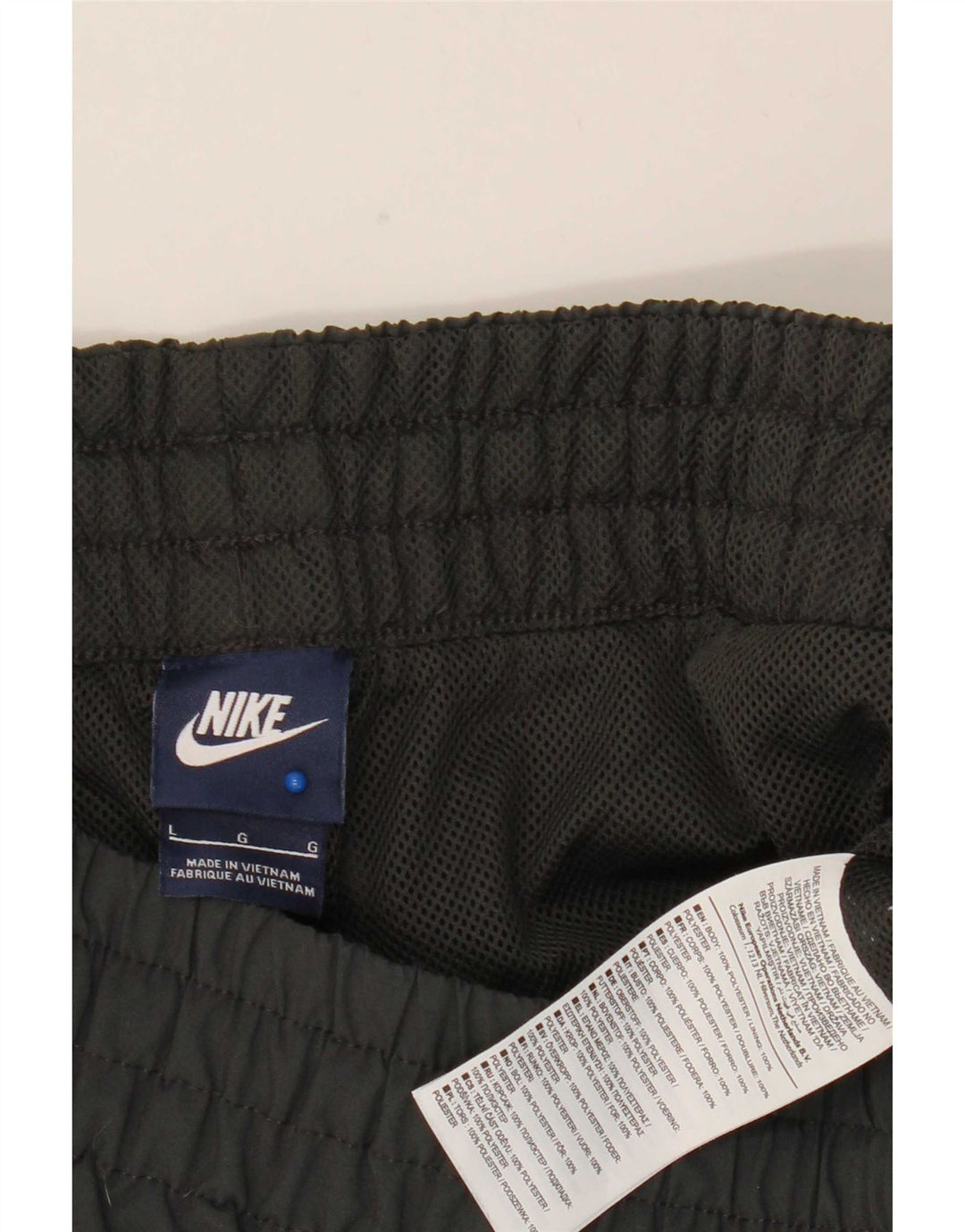 Męskie spodenki sportowe Nike, duże, szare, poliestrowe