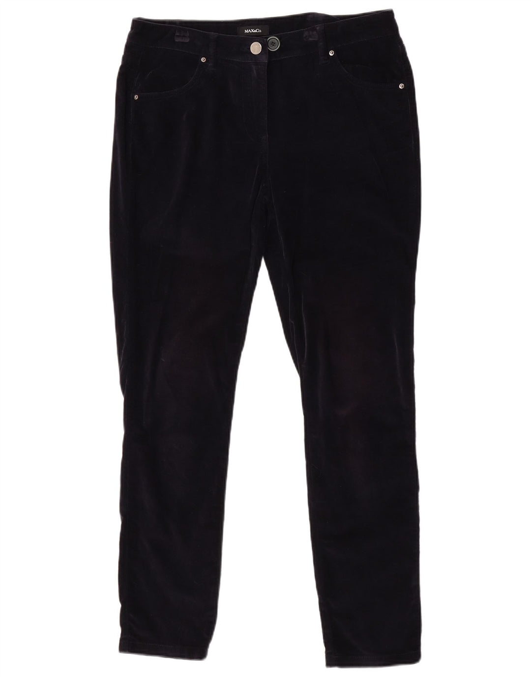Damskie spodnie typu slim casual Max & Co. W32 L29 Granatowe
