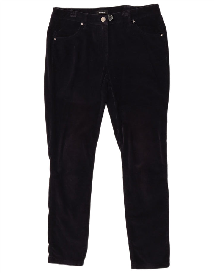 Damskie spodnie typu slim casual Max & Co. W32 L29 Granatowe