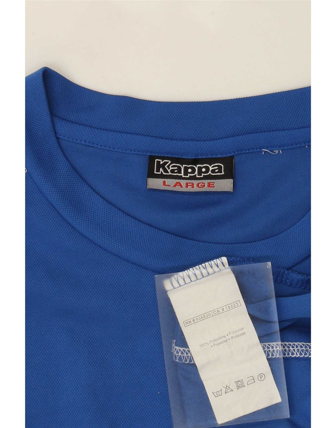 Męski T-shirt z grafiką Kappa, duży, niebieski poliester