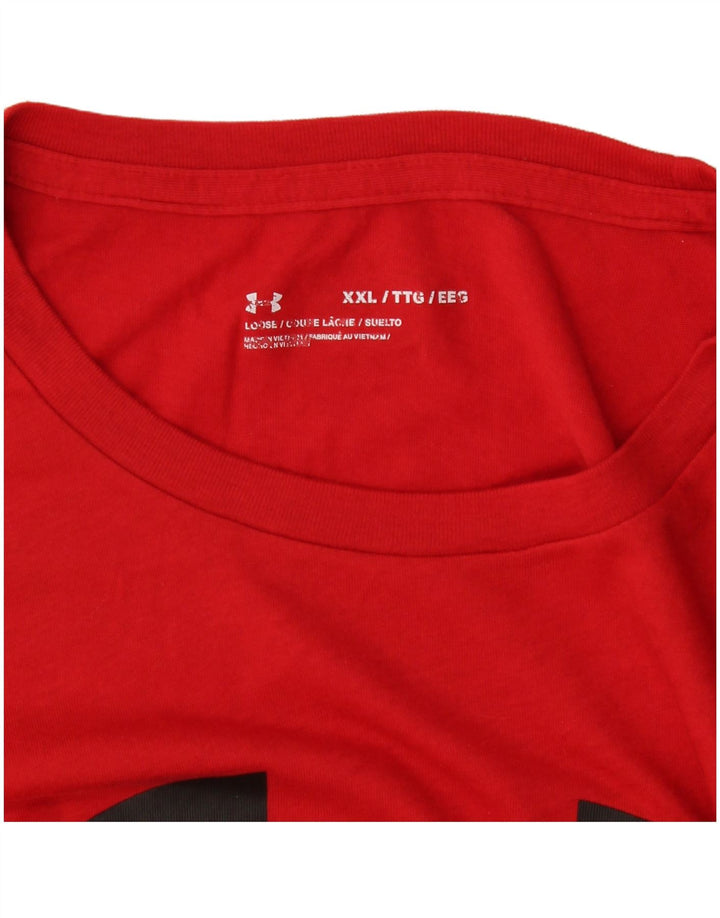 Męski T-shirt z grafiką Under Armour 2XL w kolorze czerwonym