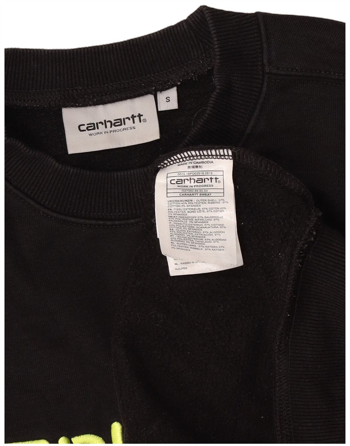 Męska bluza z grafiką Carhartt, mała, czarna, bawełniana