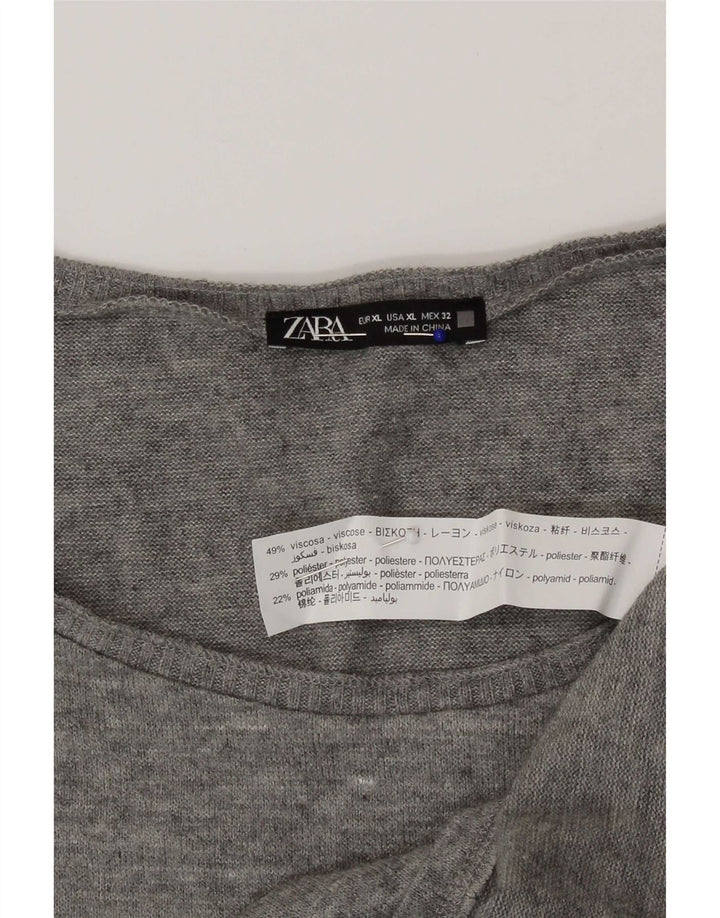 Damski top z kamizelką Zara UK 18 XL Szara wiskoza