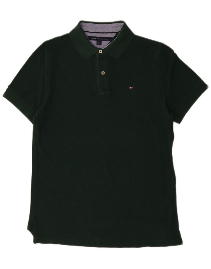 Męska koszulka polo Tommy Hilfiger w kolorze średniej zielonej bawełny