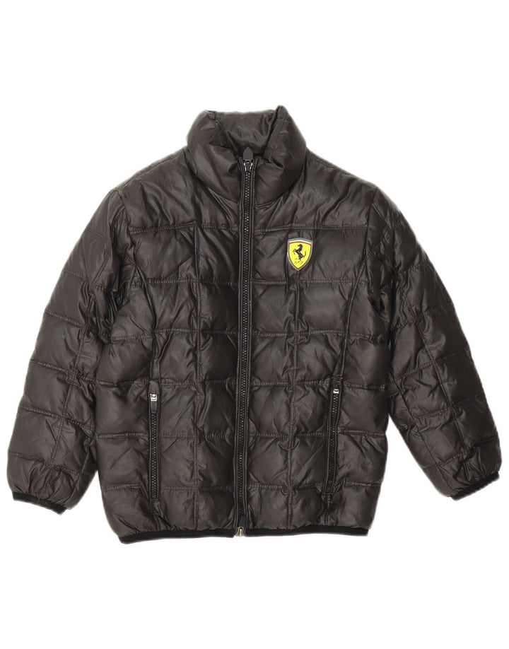 Wyściełana kurtka chłopięca Ferrari 7-8 lat, czarna, nylonowa