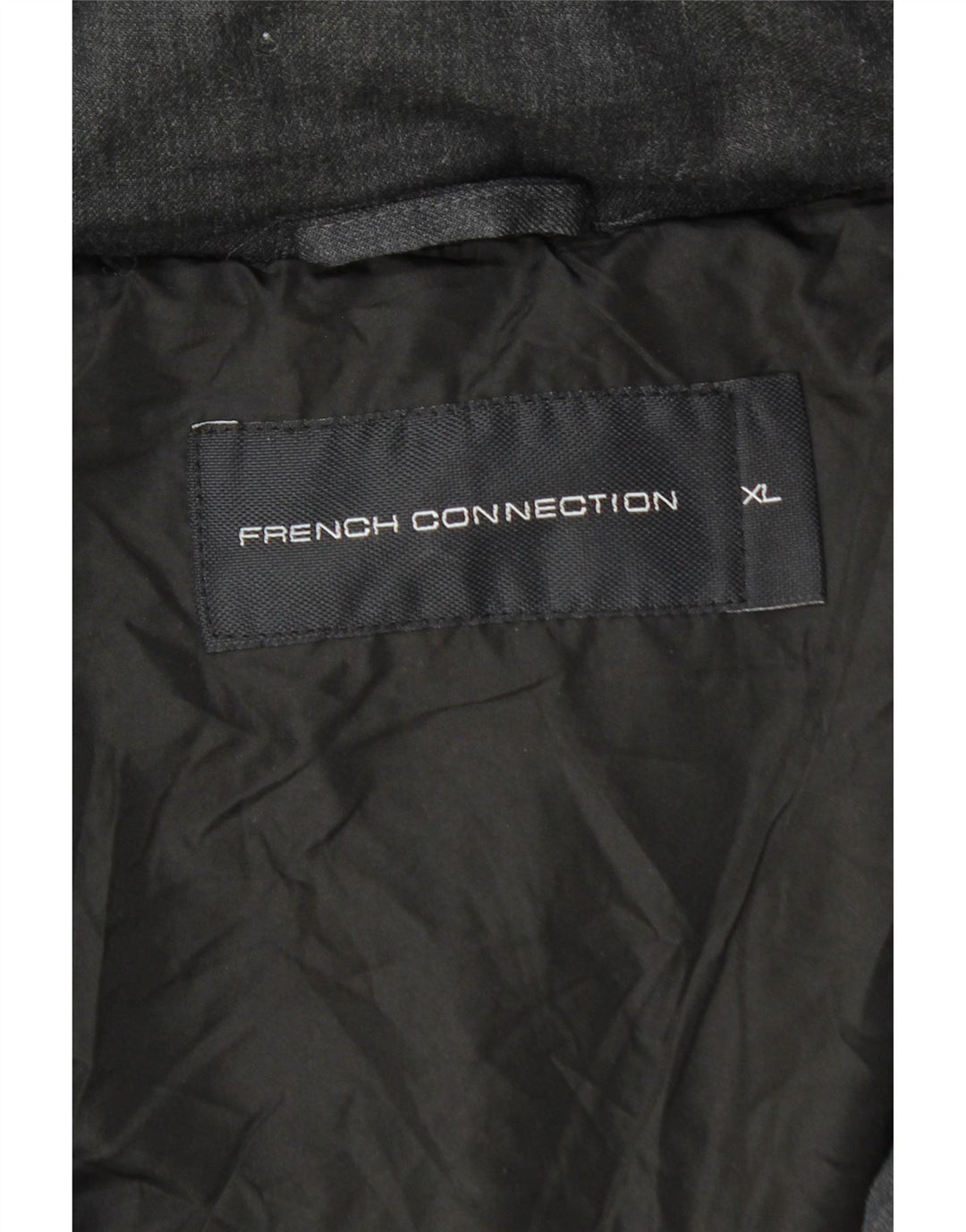 Męska ocieplana kurtka z kapturem French Connection UK 42 XL, czarna wełna