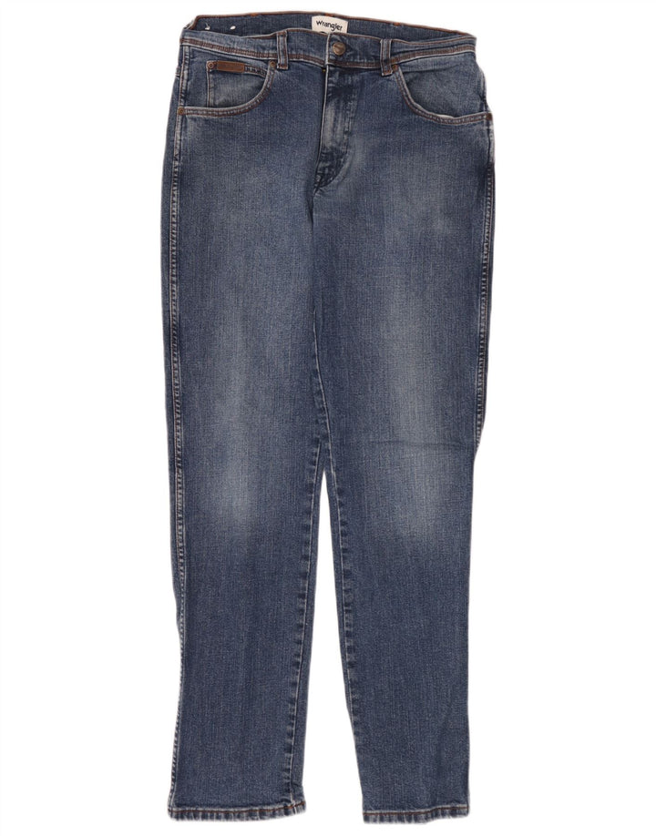 Męskie jeansy Wrangler Texas Slim W33 L34 Niebieskie bawełniane