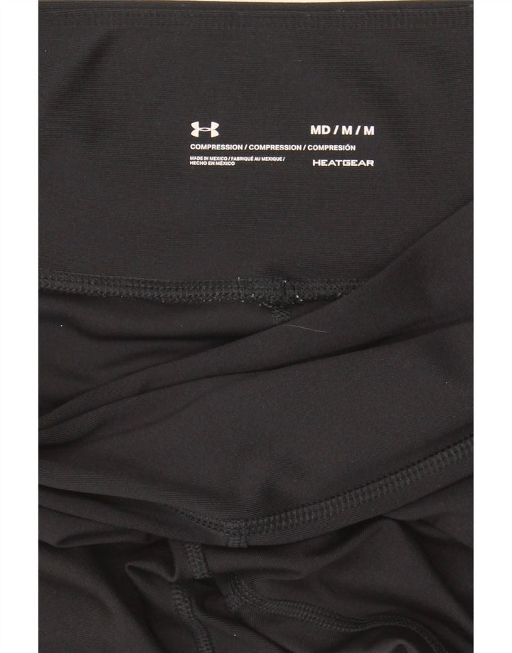 UNDER ARMOUR Womens Heat Gear Leggings UK 12 Medium  Black Polyester Vintage Under Armour and Second-Hand Under Armour from Messina Hembry 