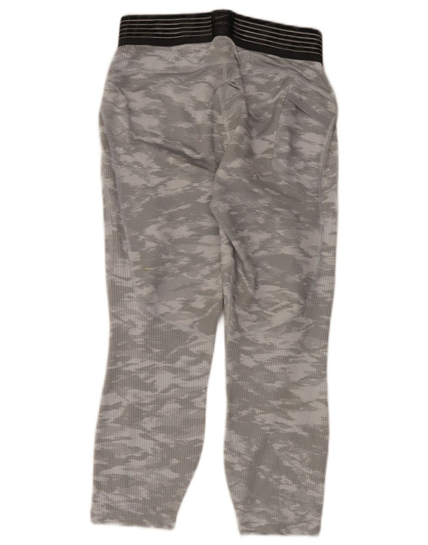 Męskie legginsy Nike Dri Fit, średnioszary, kamuflażowy poliester