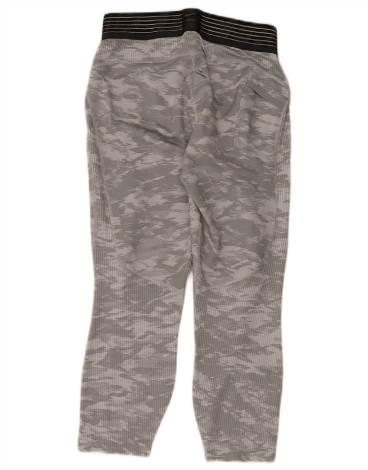 Męskie legginsy Nike Dri Fit, średnioszary, kamuflażowy poliester