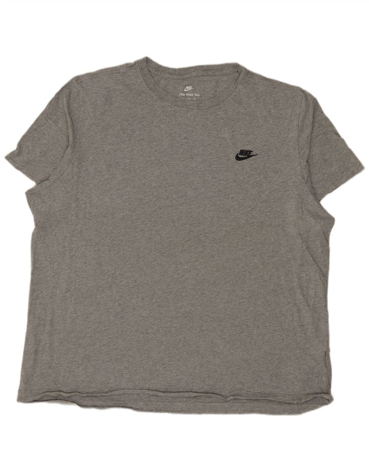 Męska koszulka T-shirt NIKE, 2XL, szara, bawełniana w plamki