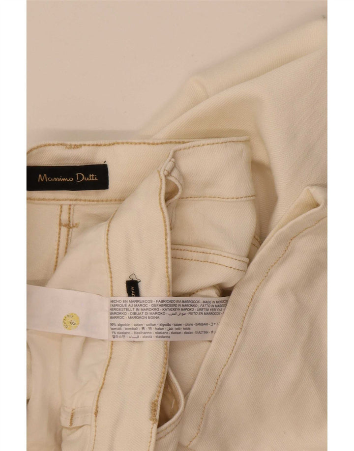 Damskie proste dżinsy Massimo Dutti EU 40 Medium W30 L29 Złamana biała bawełna