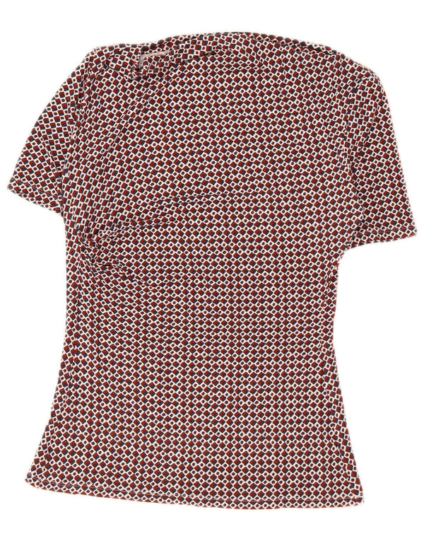 Max Mara Womens Weekend Blouse Top UK 12 Medium Red Geometric