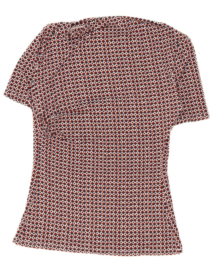 Damska bluzka weekendowa Max Mara Top UK 12 Medium Red Geometric