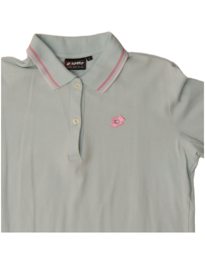 Damska koszulka polo Lotto UK 14, duża, niebieska, bawełniana