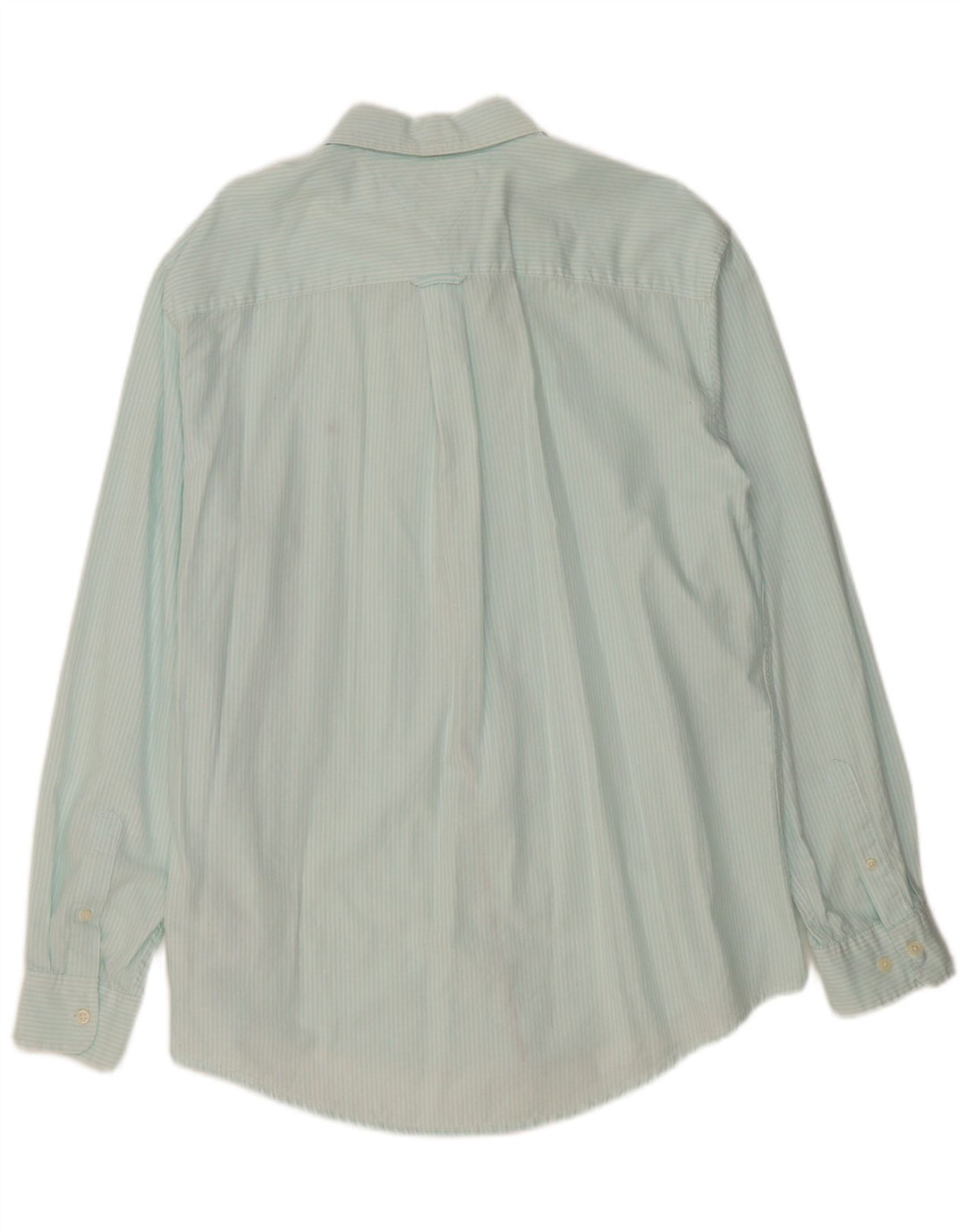 Koszula męska TOMMY HILFIGER XL, bawełniana, turkusowa w prążki