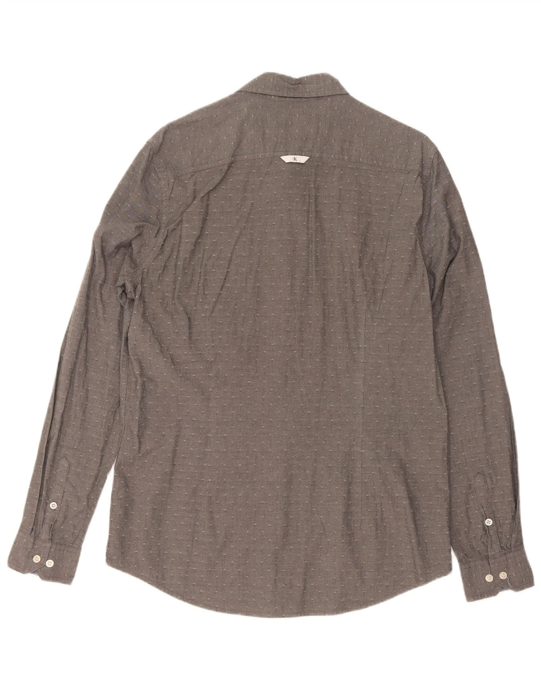 Koszula męska Calvin Klein Slim Fit, duża, szara, bawełniana w cętki